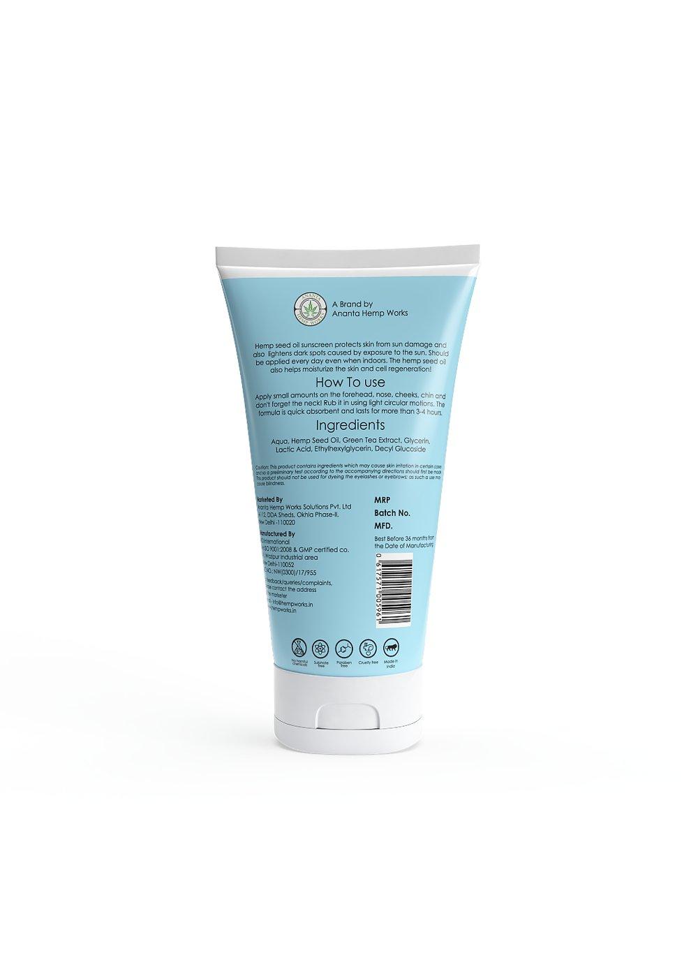 Imroz - Sunscreen SPF 30+ With Hemp Seed Oil and Multi Vitamins - 60 mlSkin CareSunscreen SPF 30 With Hemp Seed Oil | Hemp Beauty Products | CBD Store