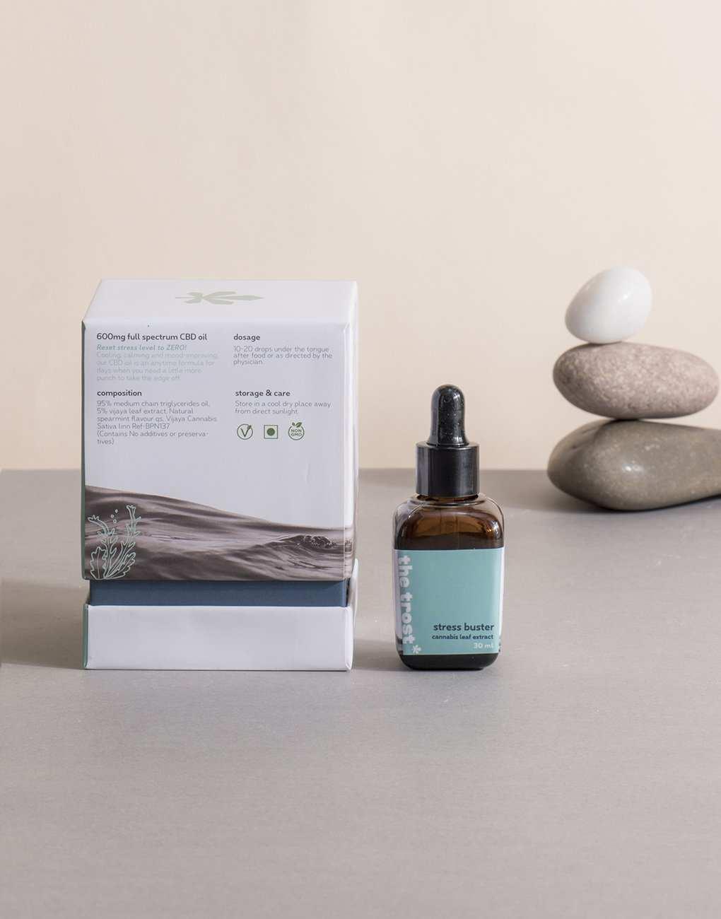 The Trost Stress Buster CBD Oil -  Major Cannabinoids - 800mg (1:1 Ratio)CBD OilThe Trost Stress Buster CBD Oil | Major Cannabinoids - 800mg