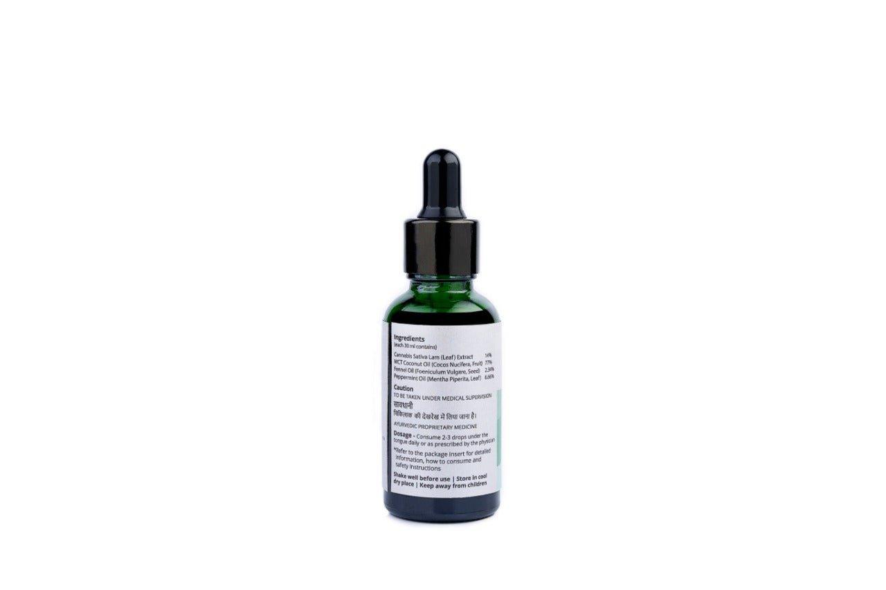 Wholeleaf- Relief Strong Strength Cannabis Oil (THC Dominant)  Fennel and Mint FlavourCBD Oil TincturesWholeleaf Pain Relief Strong Strength CBD-THC Oil | CBD Store India
