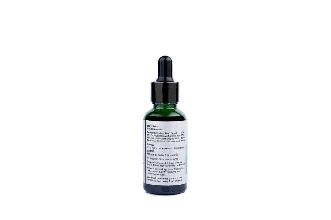 Wholeleaf- Relief Strong Strength Cannabis Oil (THC Dominant)  Fennel and Mint FlavourCBD Oil TincturesWholeleaf Pain Relief Strong Strength CBD-THC Oil | CBD Store India