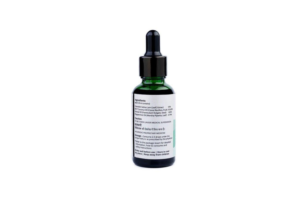 Wholeleaf Relief Medium Strength Cannabis Oil (THC Dominant) Fennel and Mint Flavour.