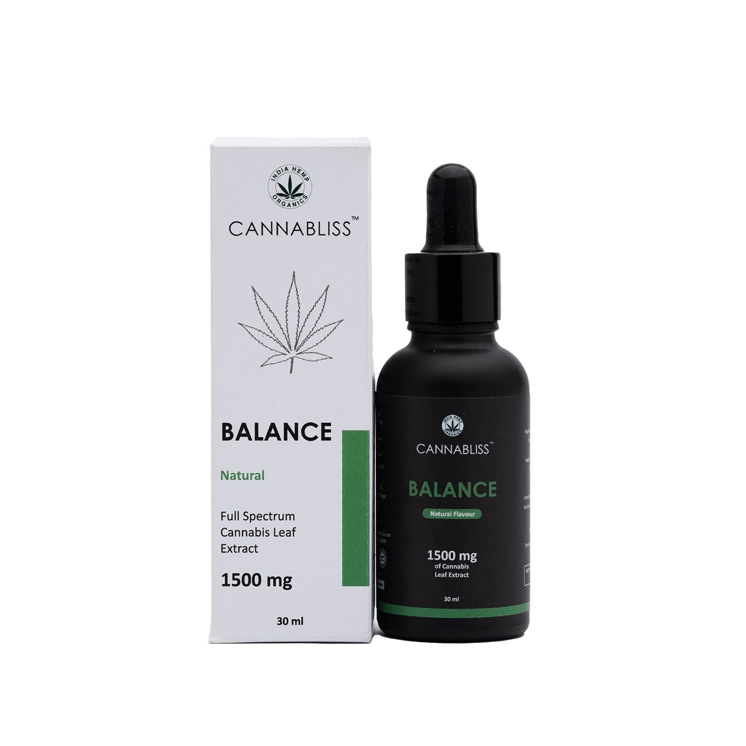 Anandamide Collection - CannaBliss Balance - Full Spectrum Cannabis Leaf Extract (500mg, 1500mg) - CBD Store India