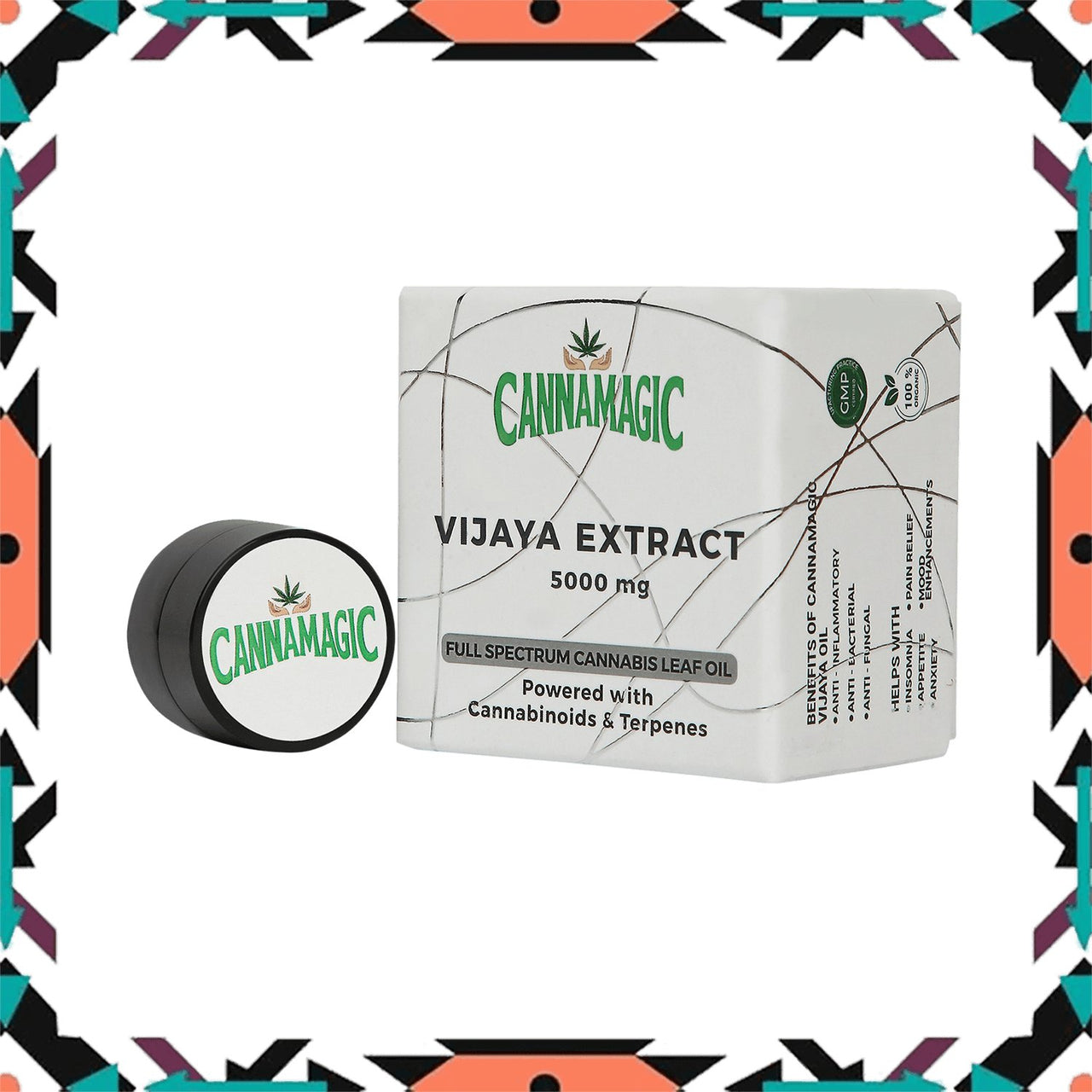 Anandamide Collection - Cannamagic Vijaya Extract (5000 mg)- Full Spectrum Cannabis Leaf Oil - CBD Store India