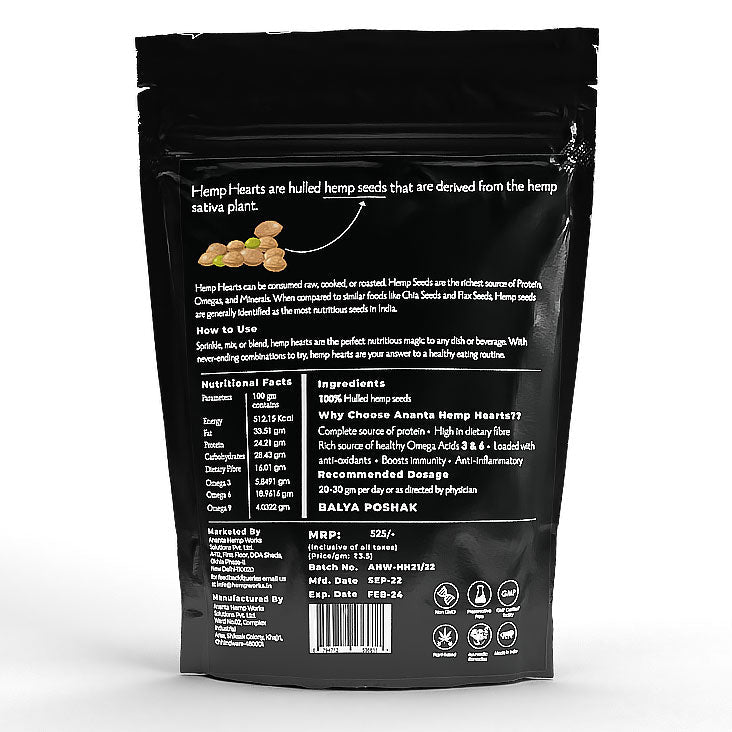 Ananta Hemp Hearts - CBD Store India