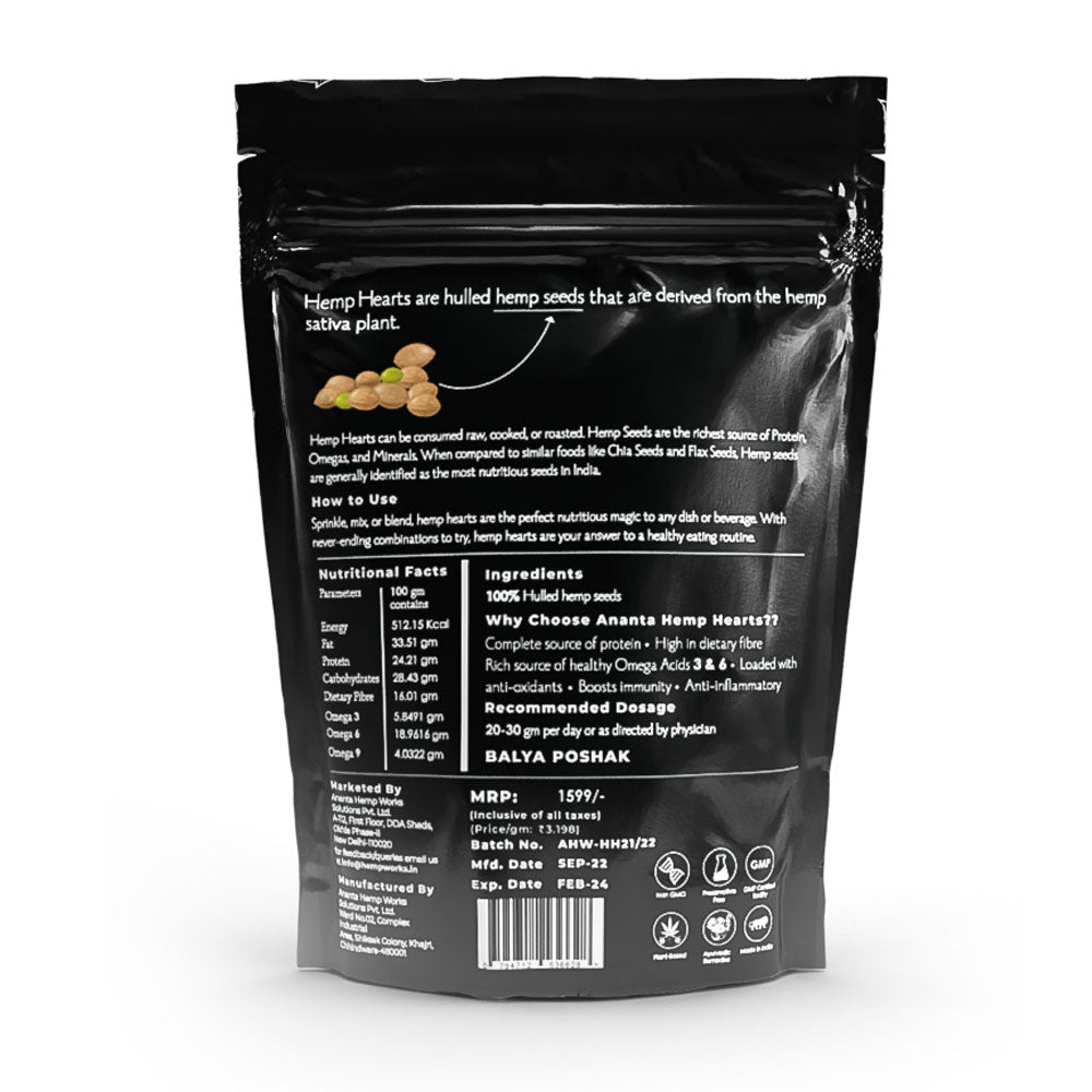 Ananta Hemp Hearts - CBD Store India