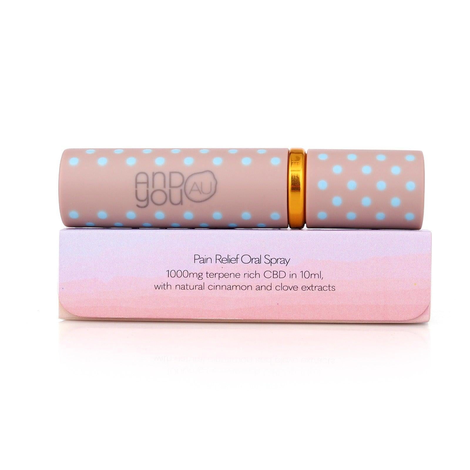 Andyou - Relief&U Pain Relief Oral Spray (1000mg CBD + terpenes for pain relief).