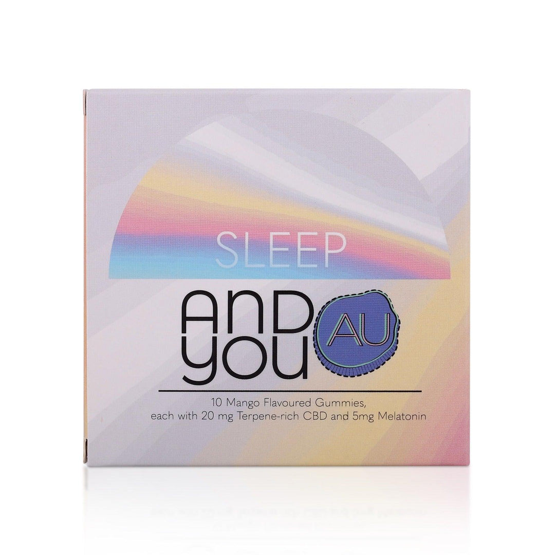 Andyou - Sleep&U Gummies (200mg CBD + 50mg Melatonin + Sleep Terpenes) CBD GummiesAndyou - 10 Mango flavored Gummies - Each with 20mg Terpene - Rich CBD and 5mg Melatonin 
