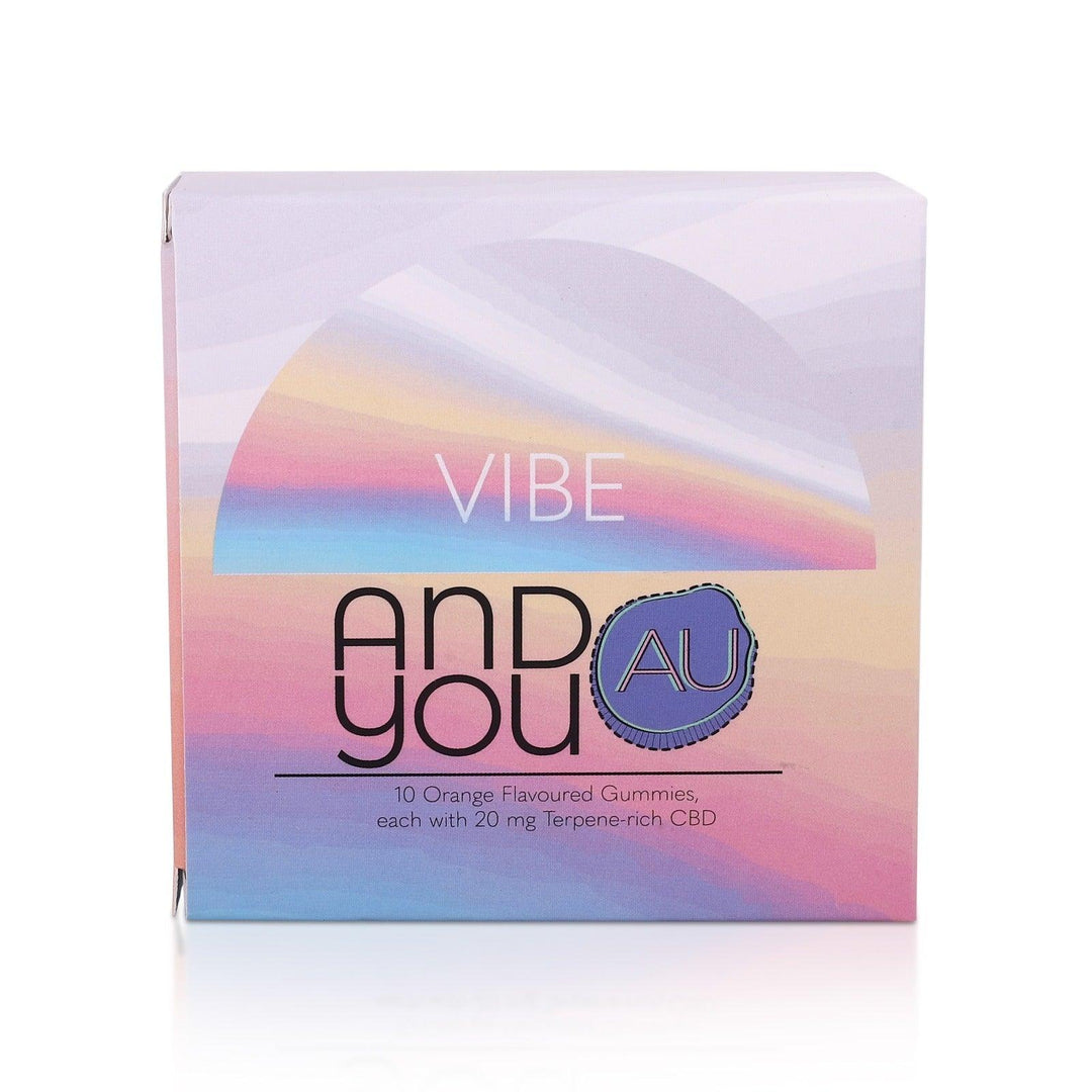 Andyou - Vibe&U Mood Uplift Gummies (200mg CBD + Terpenes for a Good Vibes) CBD Gummies - Andyou - 10 Orange flavored Gummies