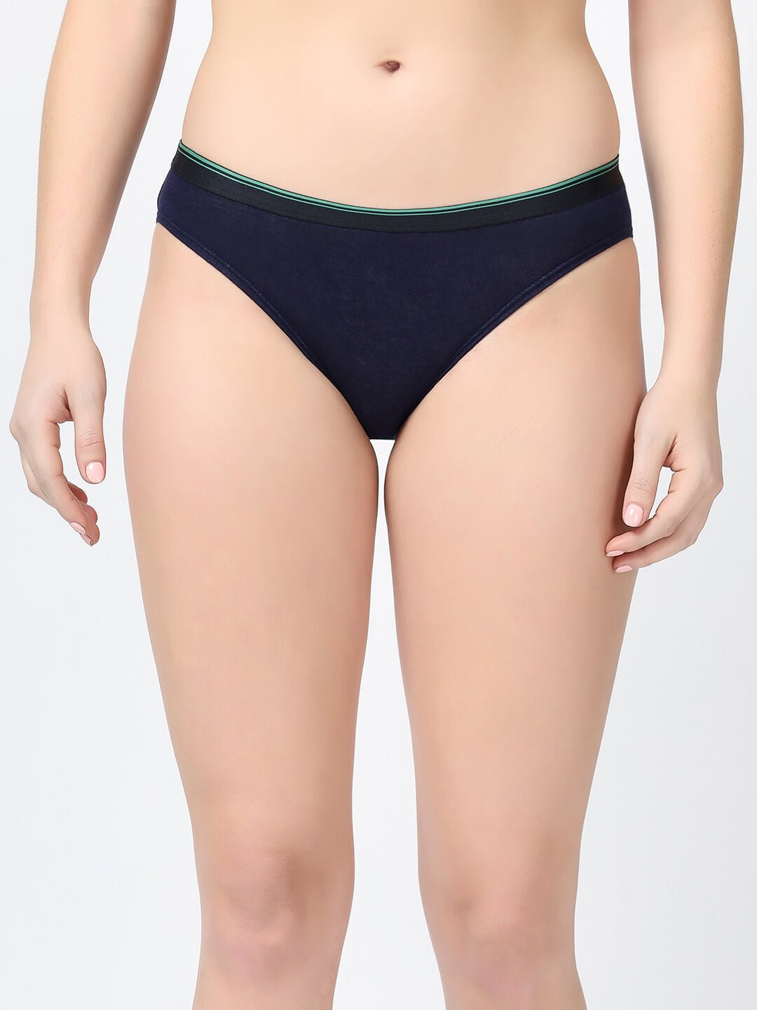 ANTAR Women's Hemp Bikini Panty Naturally Antibacterial Low Waist - S /  Navy Blue / Pack of 1