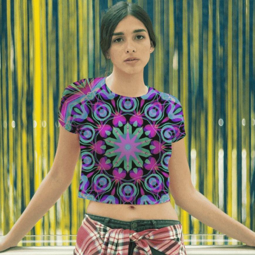 Aztec Sunrise Women's Crop TopCrop TopAztec Sunrise Women's Crop Top | 100% Cotton, Soft Fabric
