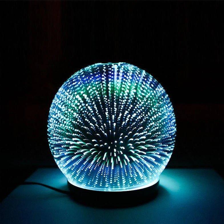 Blue Tree Aroma - 3D Glass Mistifier (Free Lavender Kashmir Essential Oil 10 ml)3D Glass Diffuser3D Glass Aroma Diffuser - Free Lavender Oil| Oil Humidifier, Colorful Ambience