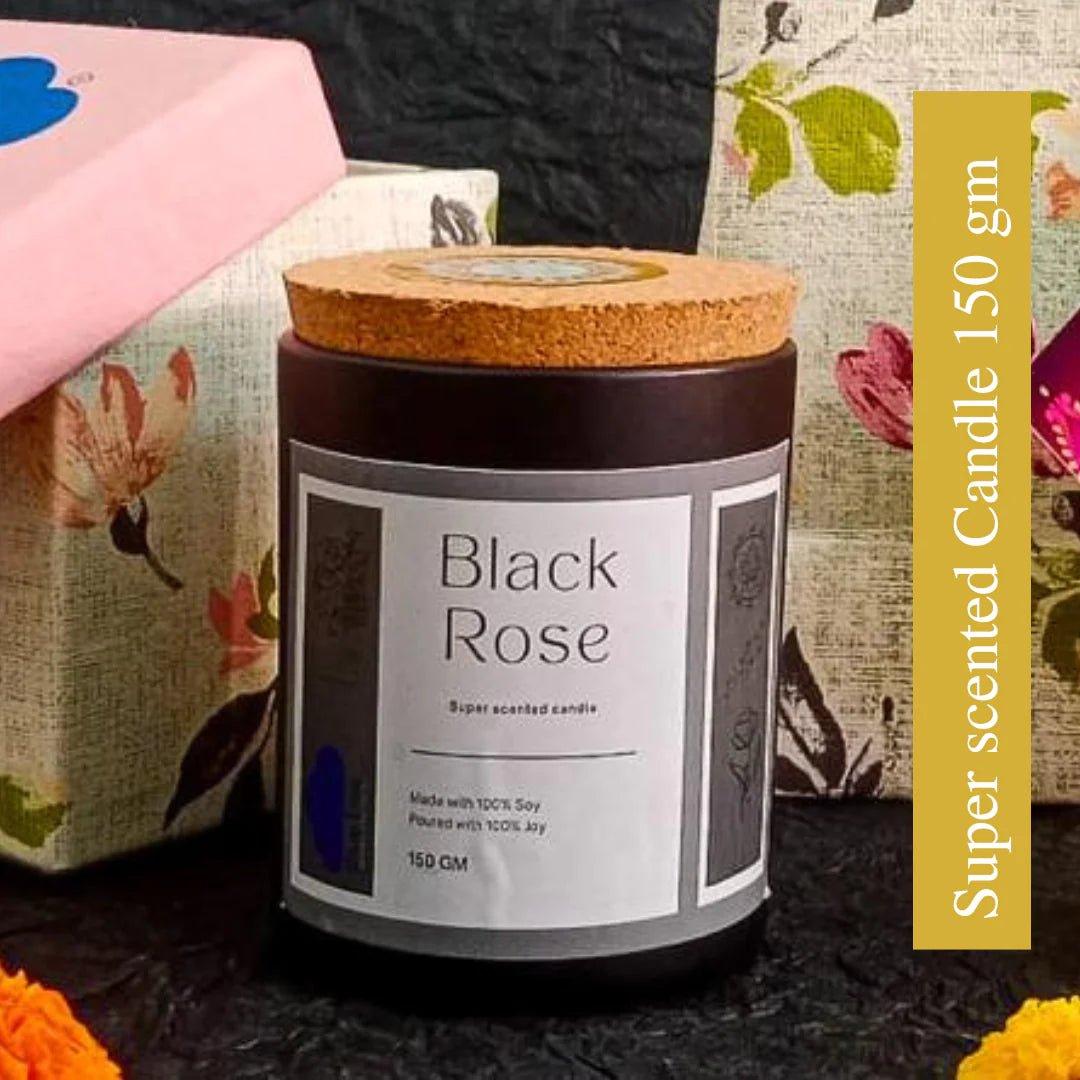 Blue Tree Aroma - Black Rose : Super Scented Artisan CandlesHemp CandlesBlack Rose Scented Candle - Blue Tree Aroma | Artisan Soy Wax Candle
