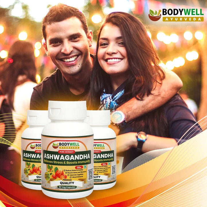 Bodywell Ayurveda - Ashwagandha Pure Extract Capsule | Immunity, Energy, Strength, Stamina | For Men & Women | 500 mg - CBD Store India