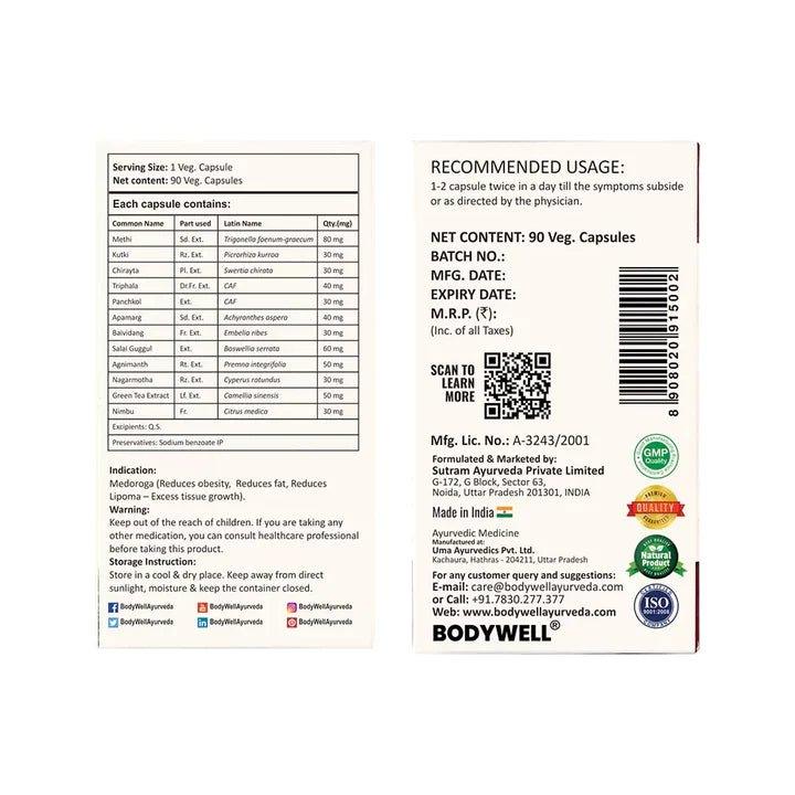 Bodywell Ayurveda - FatKnocker | Ayurvedic Weight Loss Capsule for Male and Female | 500mg.