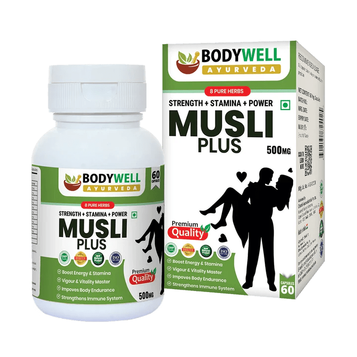 Bodywell Ayurveda - Musli Plus500mg - CBD Store India