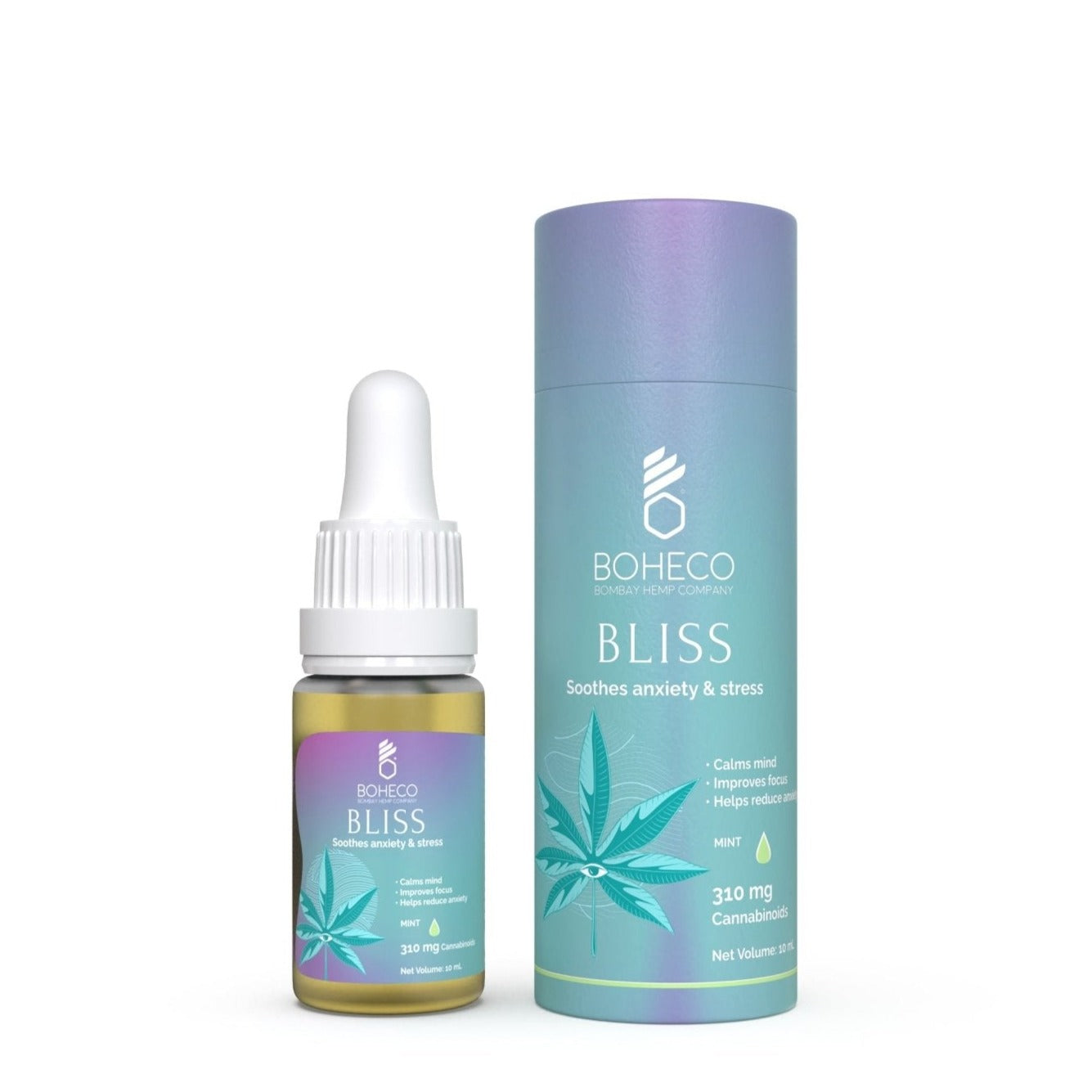 Boheco Bliss - Soothes Anxiety & Stress - Mint - 10 Ml - CBD Store India