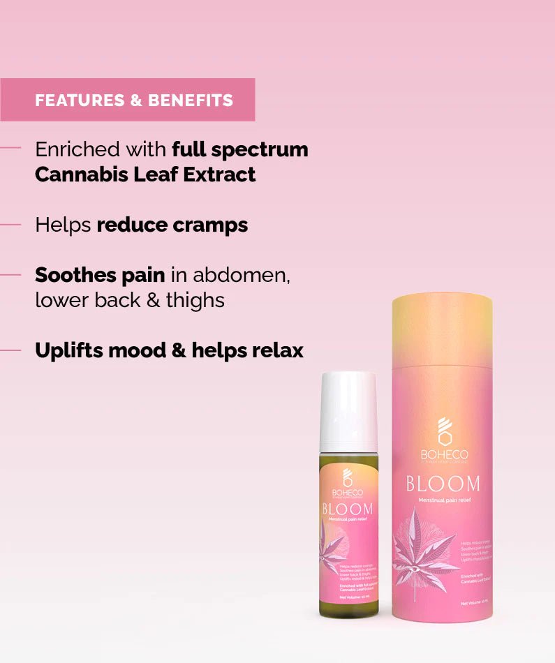 Boheco Bloom Cannabis Lotion - Menstrual Pain Relief - CBD Store India