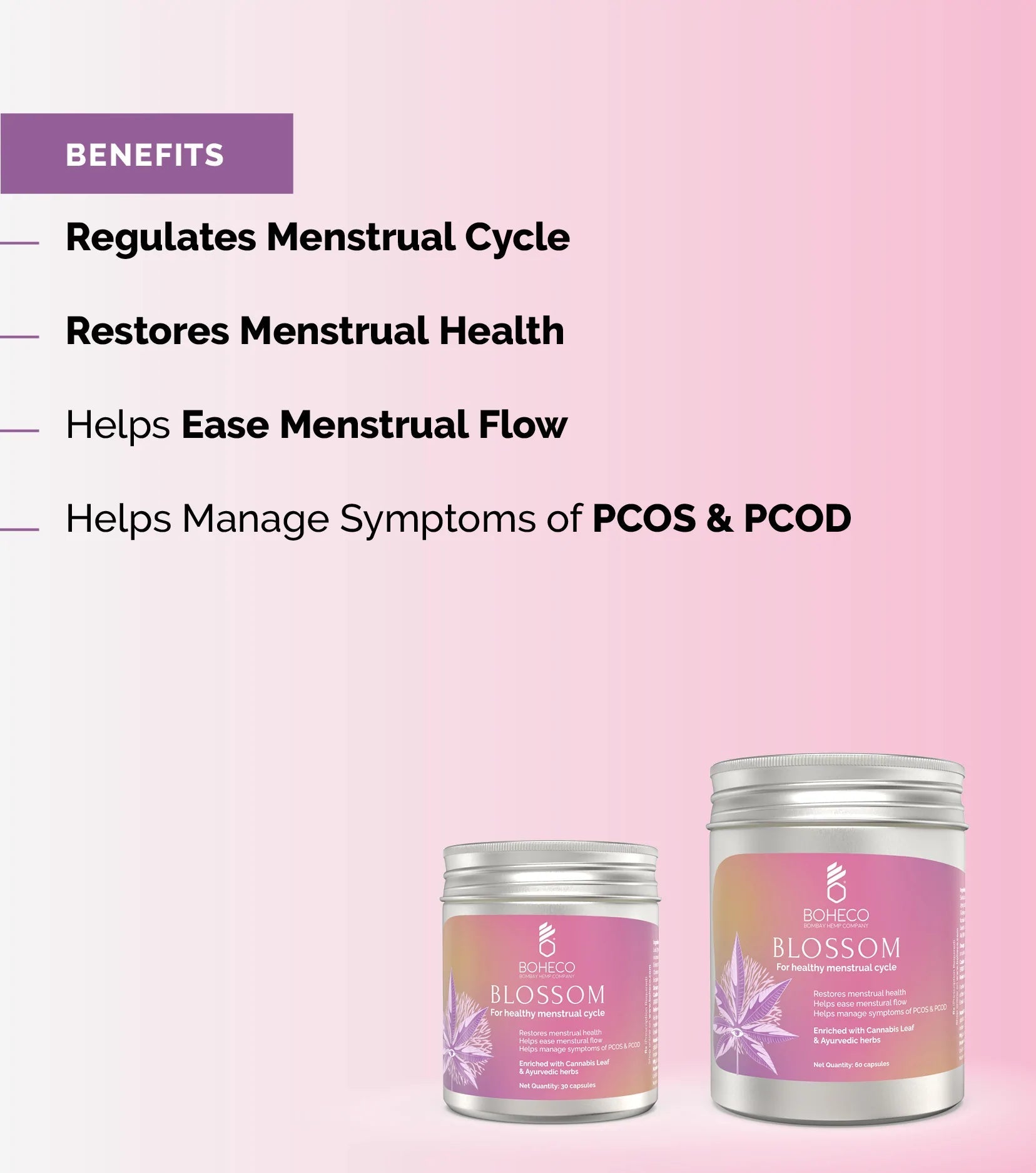 Boheco Blossom - For Healthy Menstrual Cycle - CBD Store India