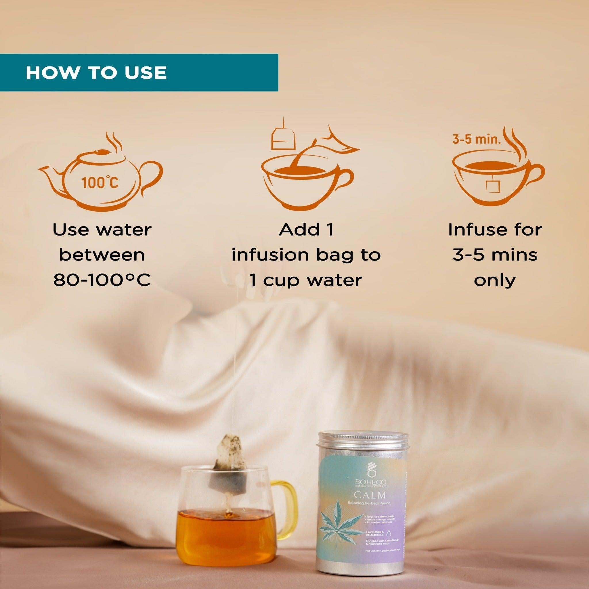 Boheco Calm - Relaxing Herbal Infusion Bags.
