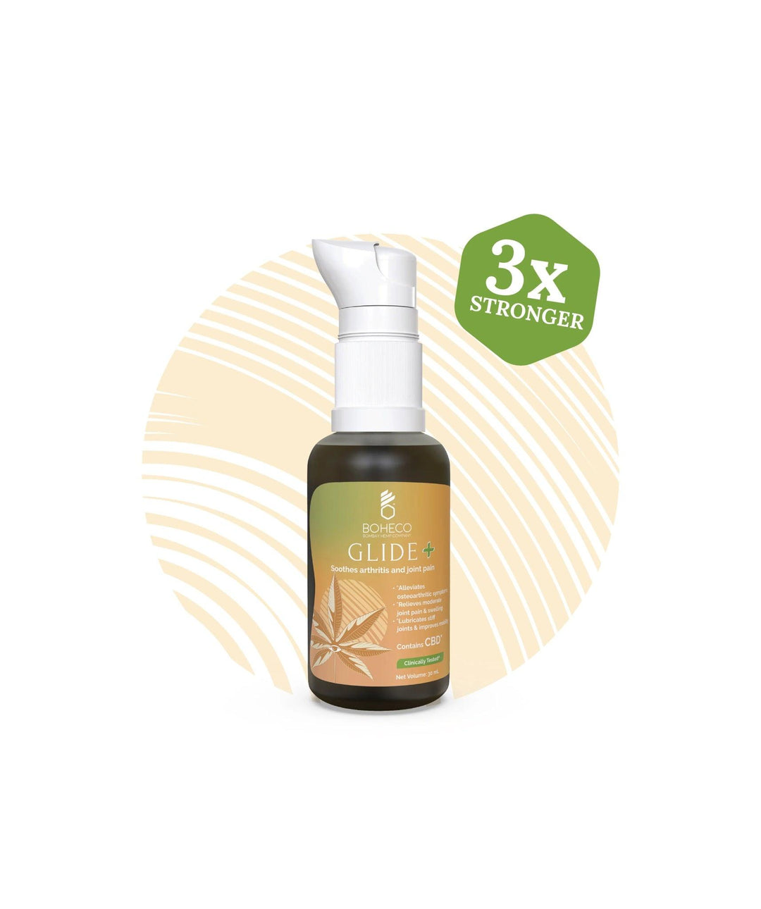 Boheco Glide+ Soothes Arthritis & Moderate Joint Pain 3x Stronger - 30 mlCBD Oil Tinctures