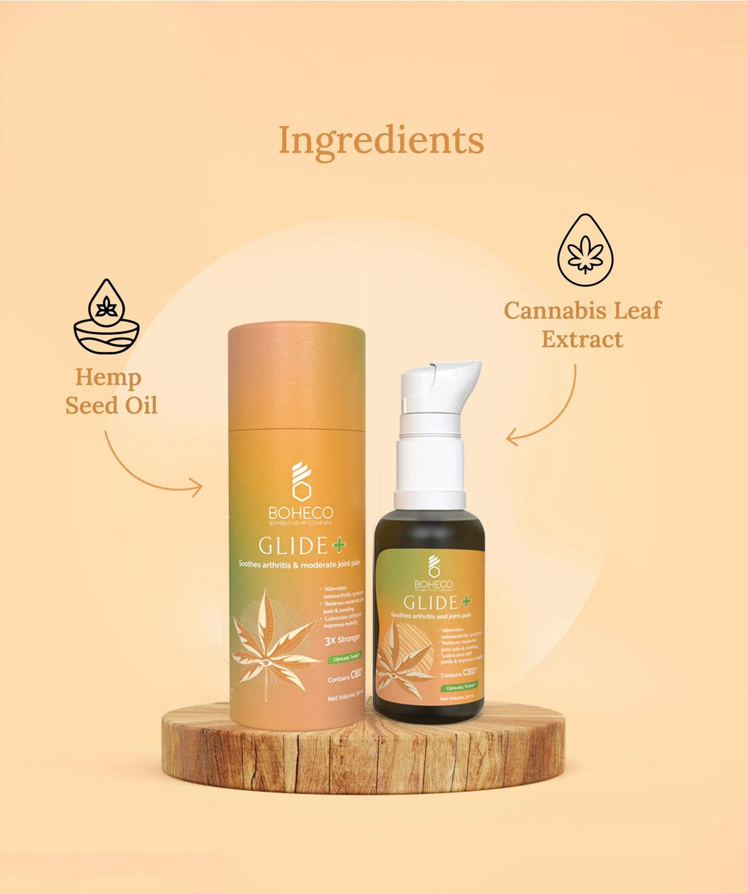Boheco Glide+ Soothes Arthritis & Moderate Joint Pain 3x Stronger - 30 mlCBD Oil Tinctures