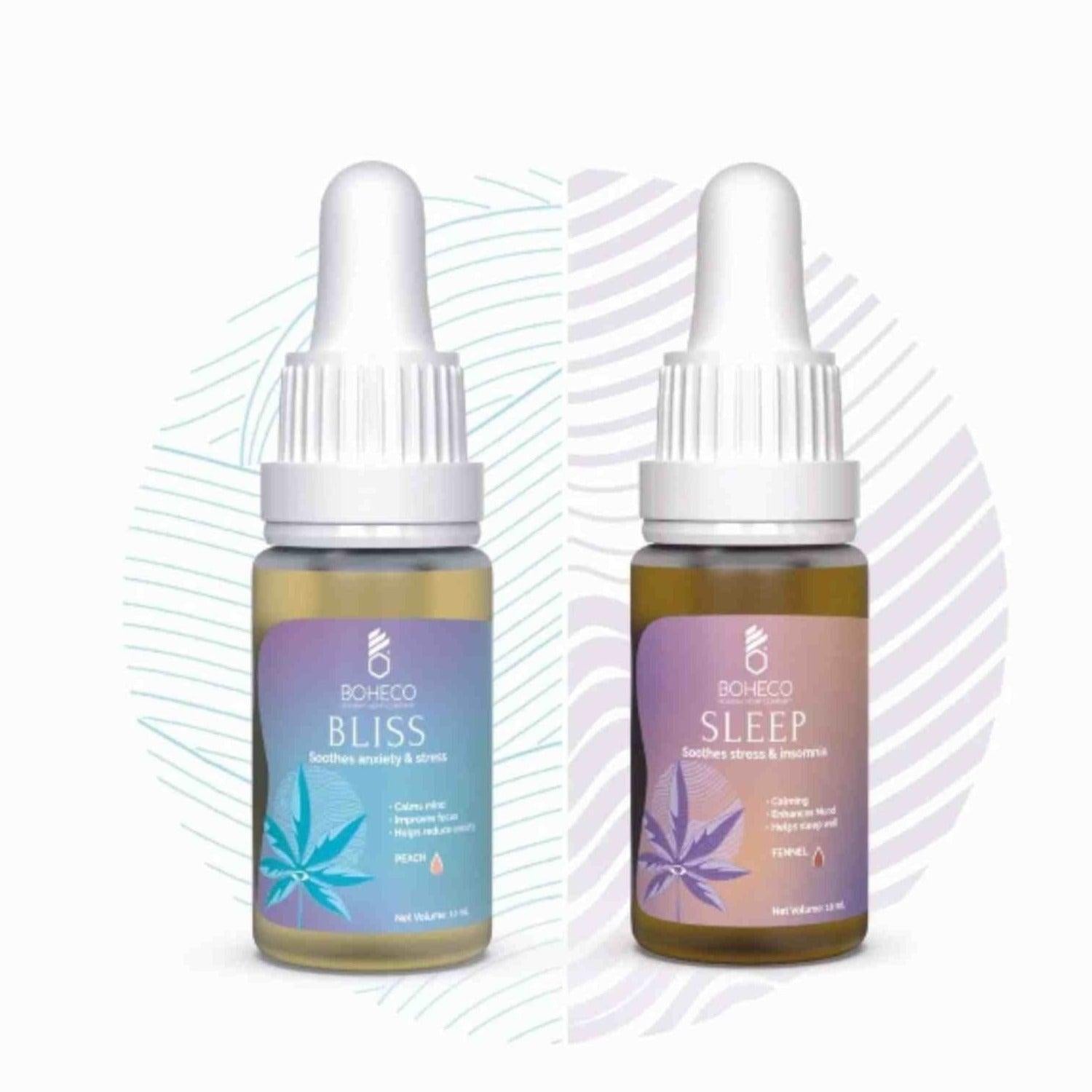 Boheco - Mental Health Duo | Stress & Anxiety THC + CBD Oil All Rounder.