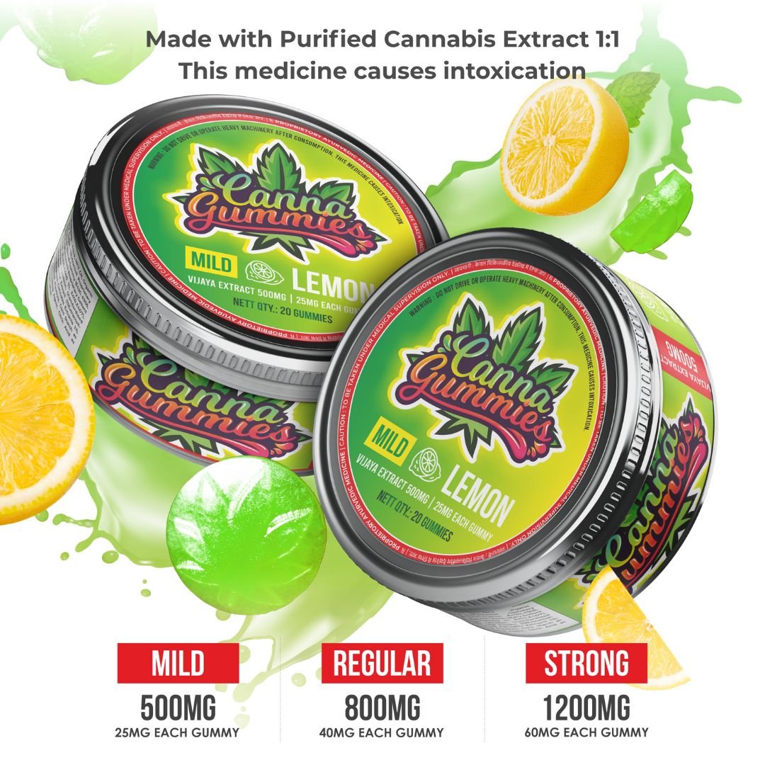 Canna Gummies - Cannabis Infused Gummies 1:1 - Lemon - CBD Store India