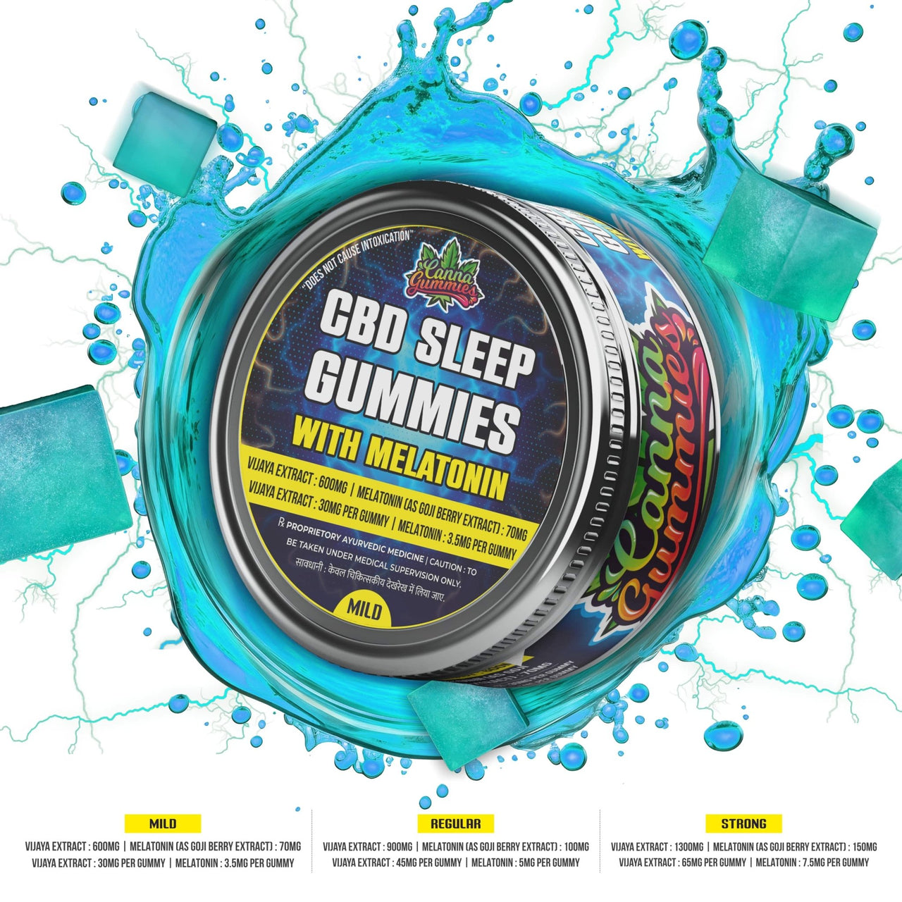 Canna Gummies - CBD + Melatonin Sleep Gummies (1:0) (This Medicine Does Not Cause Intoxication) - CBD Store India