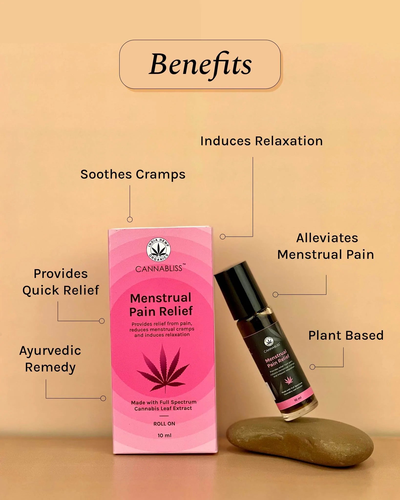 Cannabliss Menstrul Pain Relief - 10 ML - CBD Store India