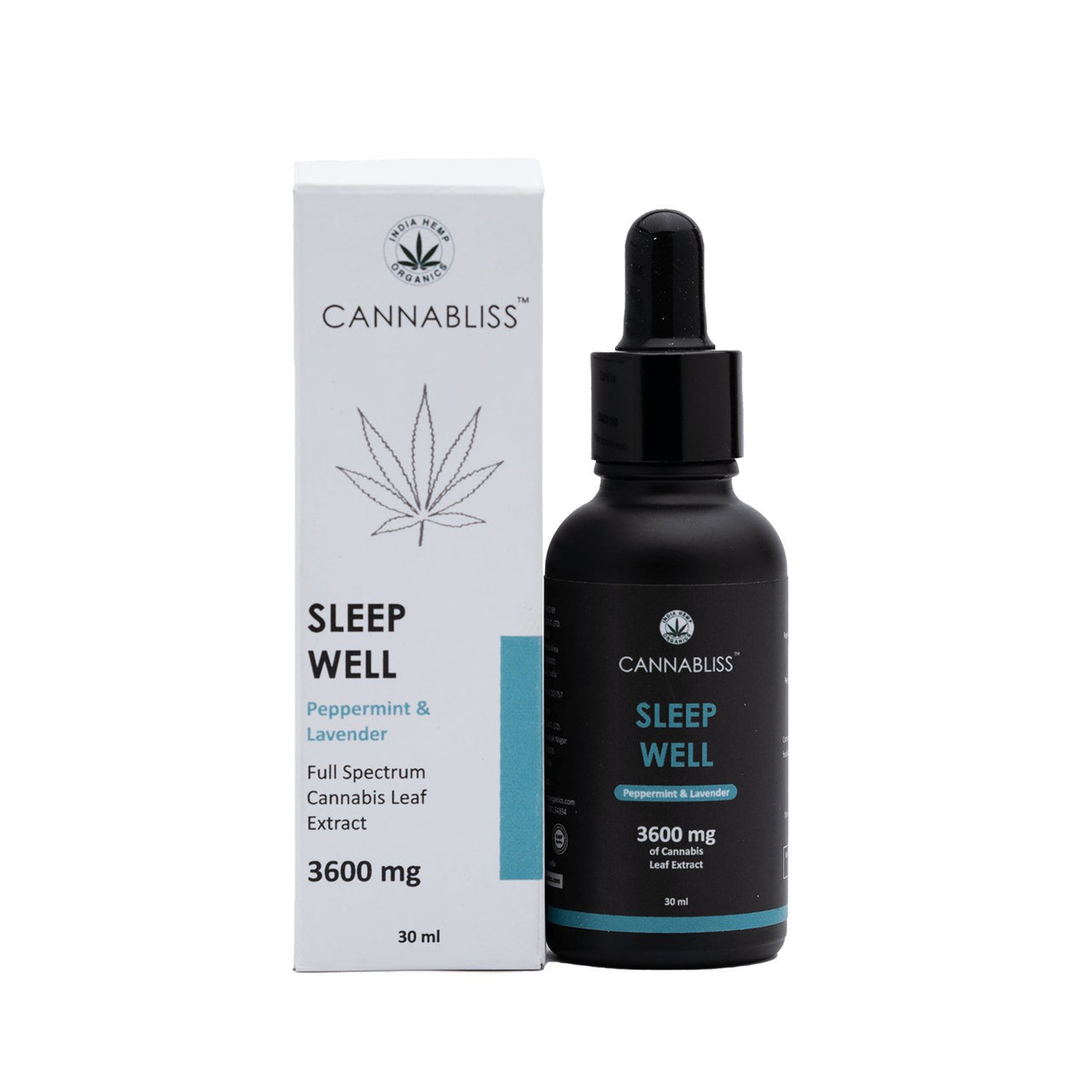 CannaBliss Sleep Well (12% Cannabis Leaf Extract + Lavender, Peppermint & Valerian Root) - CBD Store India