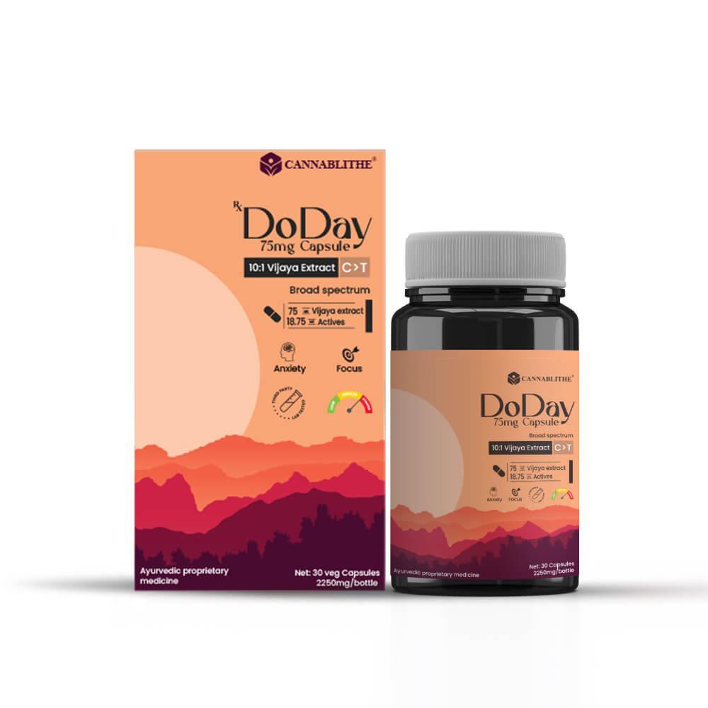 CannaBlithe DoDay/DoNight 75 mg Medical Cannabis Capsule Combo.