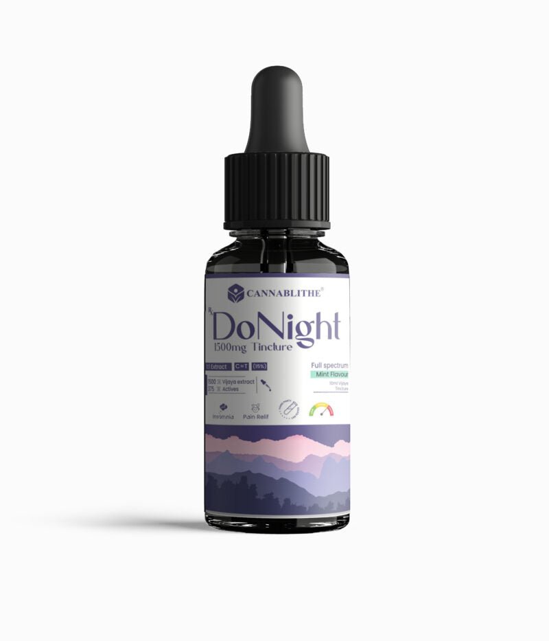 CannaBlithe DoNight 1500mg Tincture 1:1 CBD:THC (10ml ) - CBD Store India