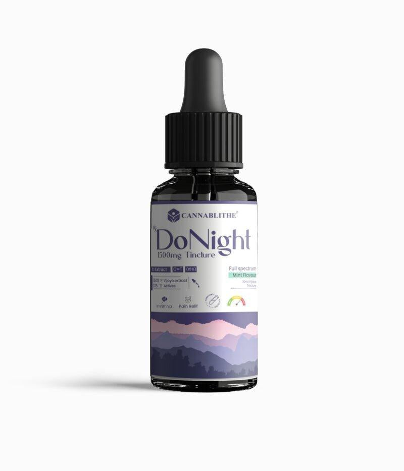 CannaBlithe DoNight 1500mg Tincture 1:1 CBD:THC (10ml ).