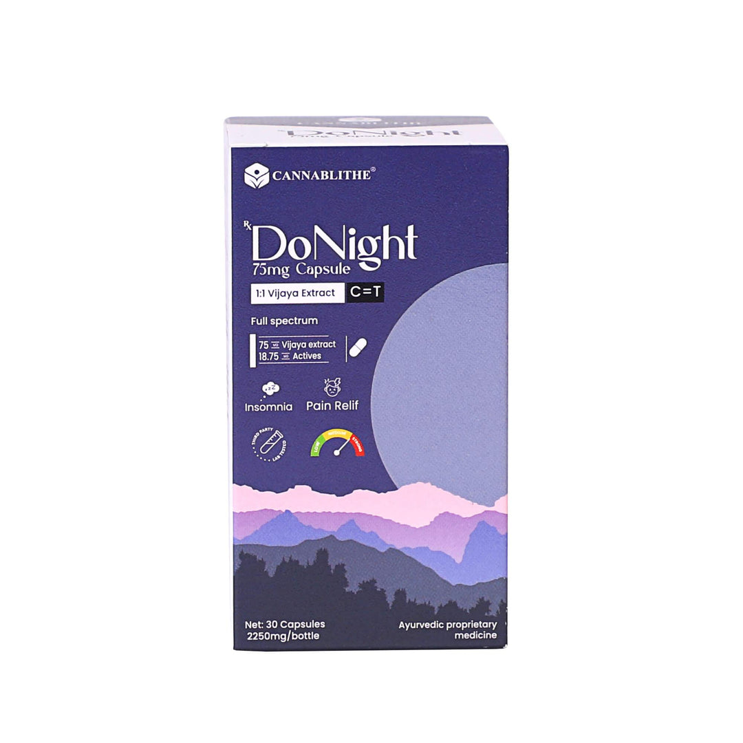 CannaBlithe DoNight 75mg 1:1 CBD:THC (30 caps)Cannabis capsule