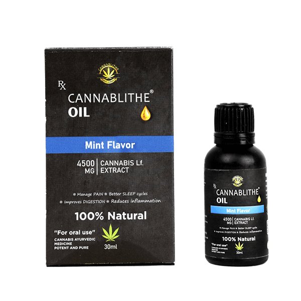 CannaBlithe Medical Cannabis oil 4500 mg – Mint flavour (30ml) - CBD Store India