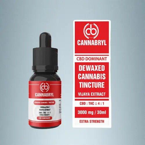 Cannabryl - Dewaxed Cannabis THC - CBD Tincture 4:1 3000mg.
