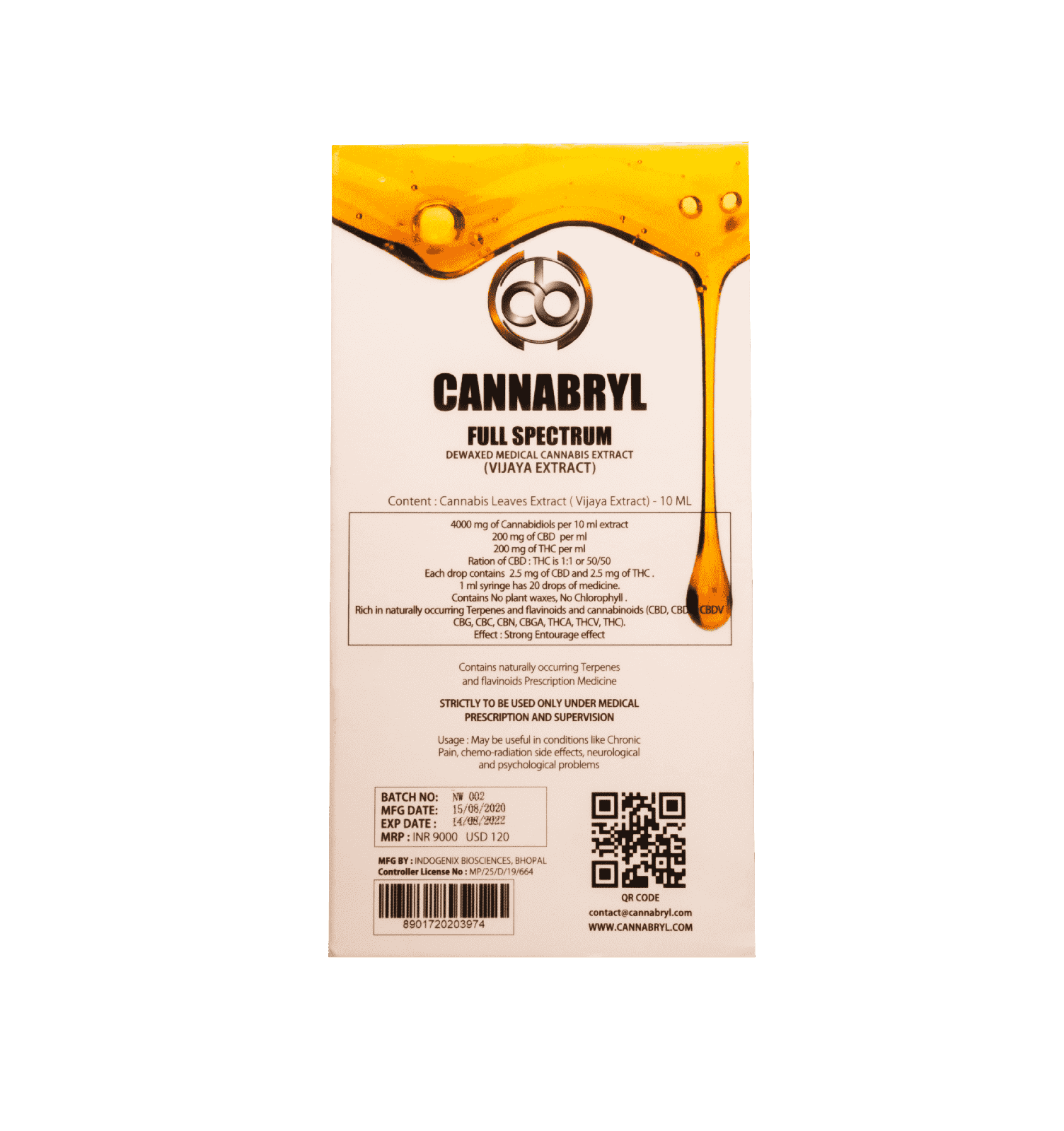 Cannabryl - Vijaya Pure Dewaxed Extract - CBD Store India