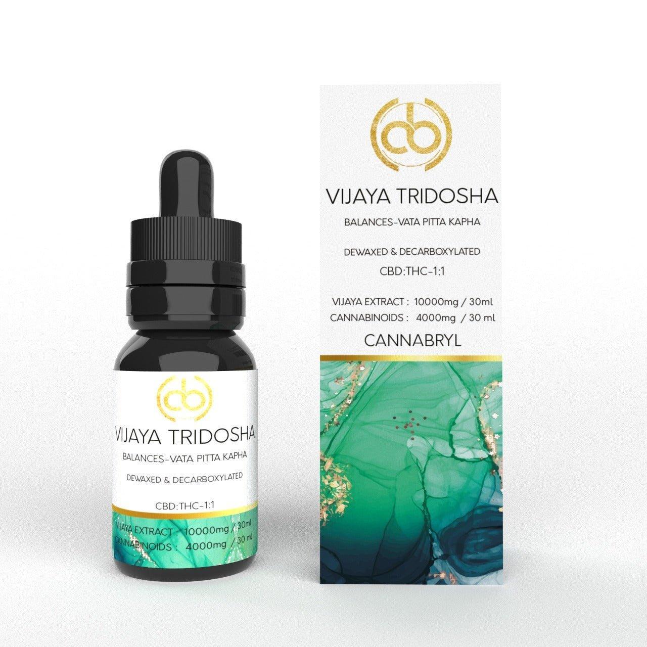 Cannabryl - Vijaya Tridosha Medical Cannabis Tincture CBD - THC 30ml.