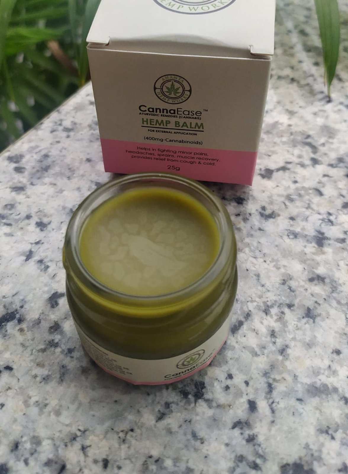 CannaEase Hemp Balm (For external application) 25G (400MG - Cannabinoids) - CBD Store India