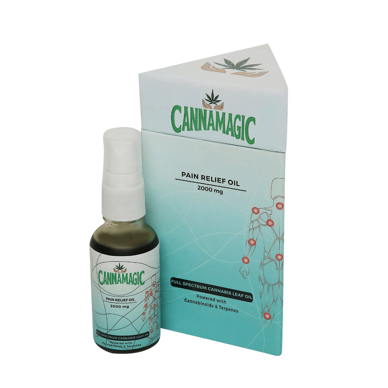 Cannamagic - Pain Relief Oil 2000mg - Full Spectrum Cannabis Leaf Oil - CBD Store India