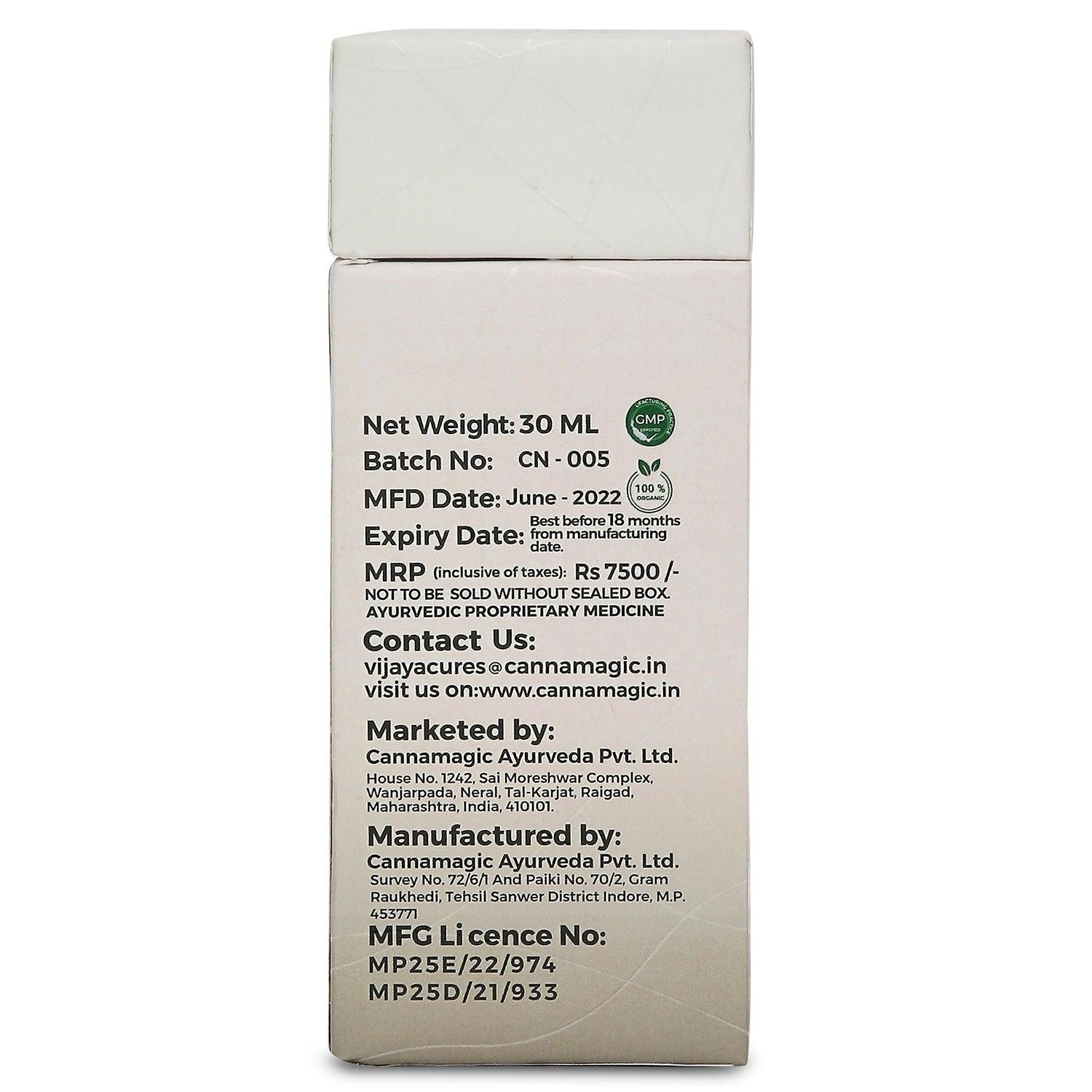 Cannamagic - Vijaya Drop (4500 mg) - Full Spectrum Cannabis Leaf Oil - CBD Store India