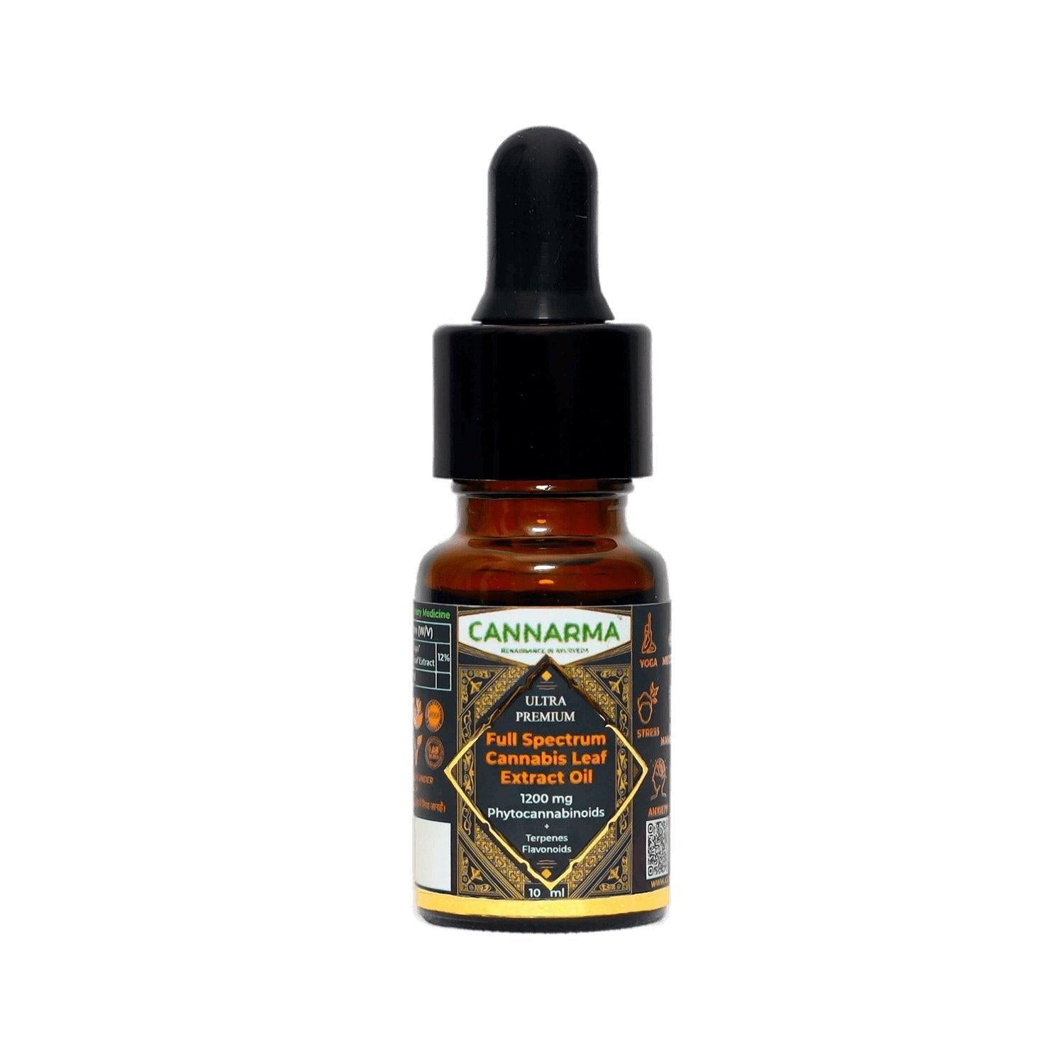 Cannarma Ultra premium Full Spectrum Cannabis Leaf Extract Oil 10ml 12% (1200mg).