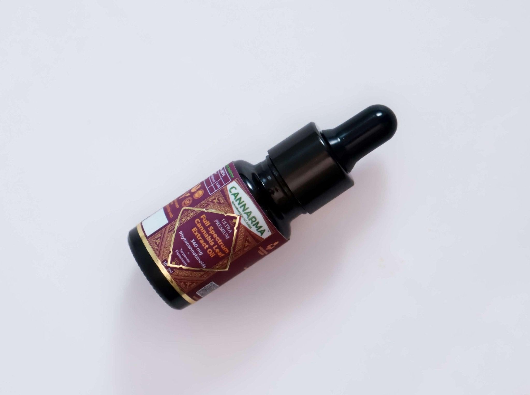 Cannarma Ultra premium Full Spectrum Cannabis Leaf Extract Oil 10ml 3.4% (340mg).