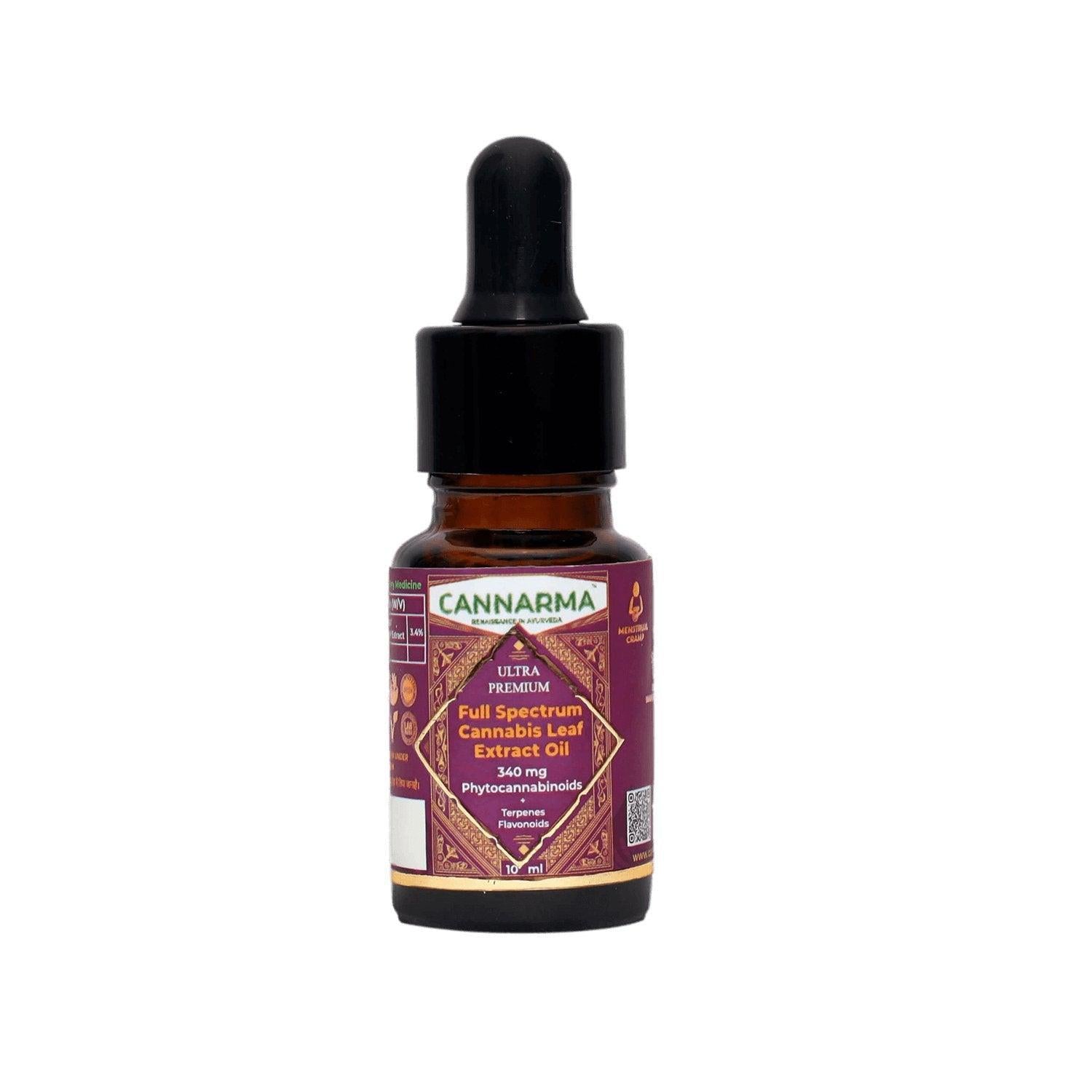 Cannarma Ultra premium Full Spectrum Cannabis Leaf Extract Oil 10ml 3.4% (340mg).