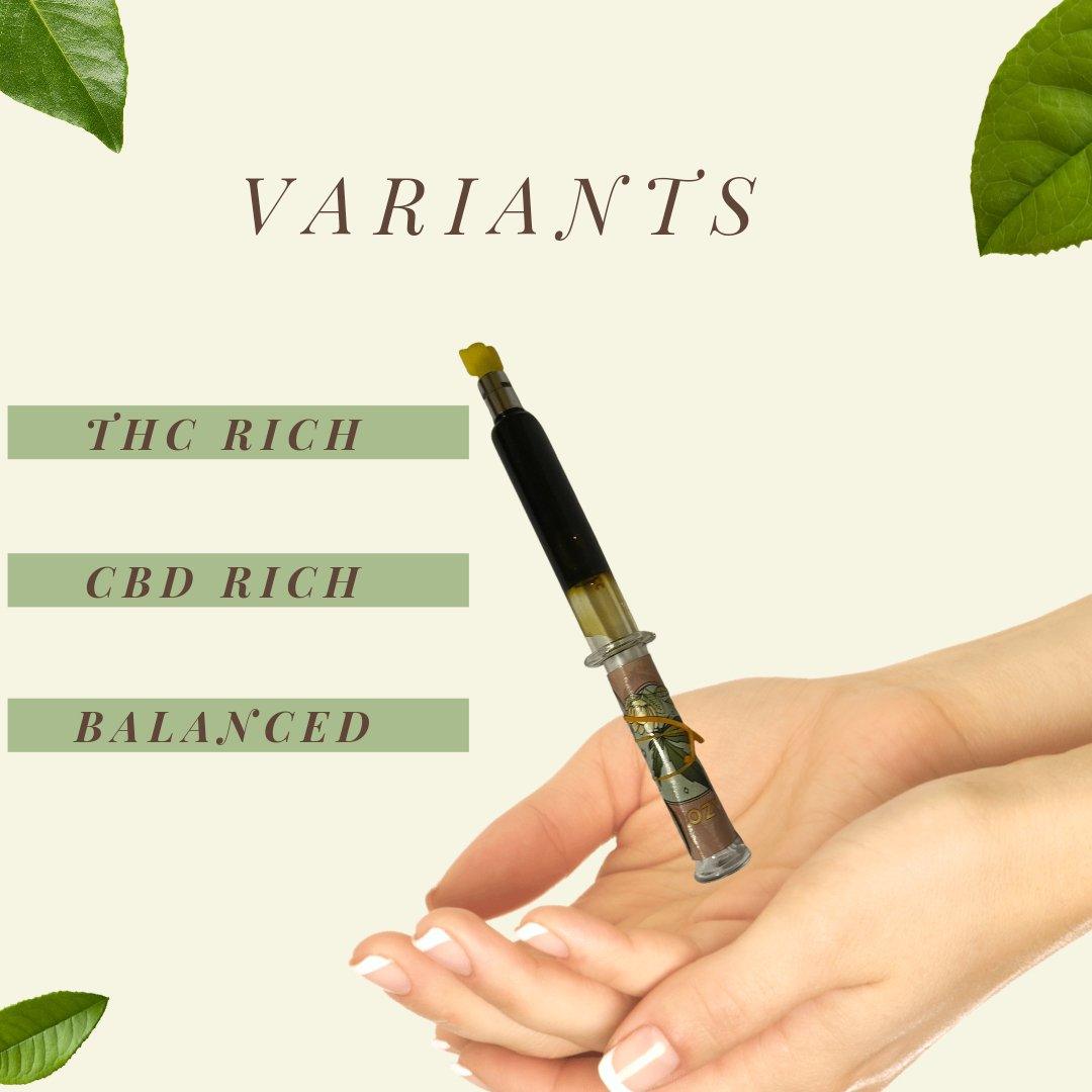 Cannaronil Syringe 5000mg 5gm (4ml) - 3 Variants (THC 1:4 / CBD 20:1 / Balanced 1:1) CBD:THCVijaya ExtractCannazo Cannaronil | 5000 mg Vijaya Extrat | CBD Store india