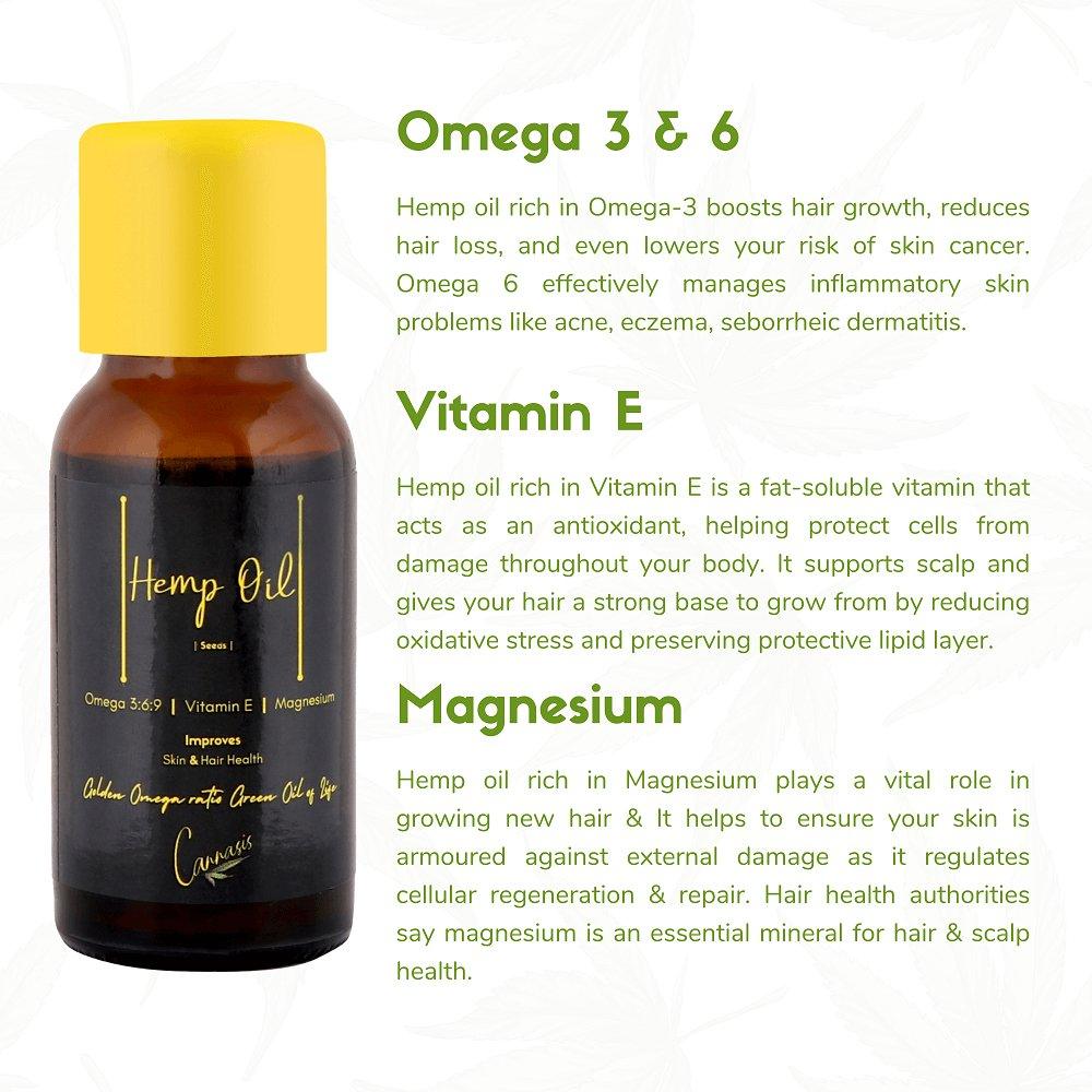 Cannasis Wellness Hemp Oil (Seeds) - 30ml (35% Discount)Hemp oilCannasis Hemp Oil | Multipurpose Health Oil | Boosts Skin and Hair Health