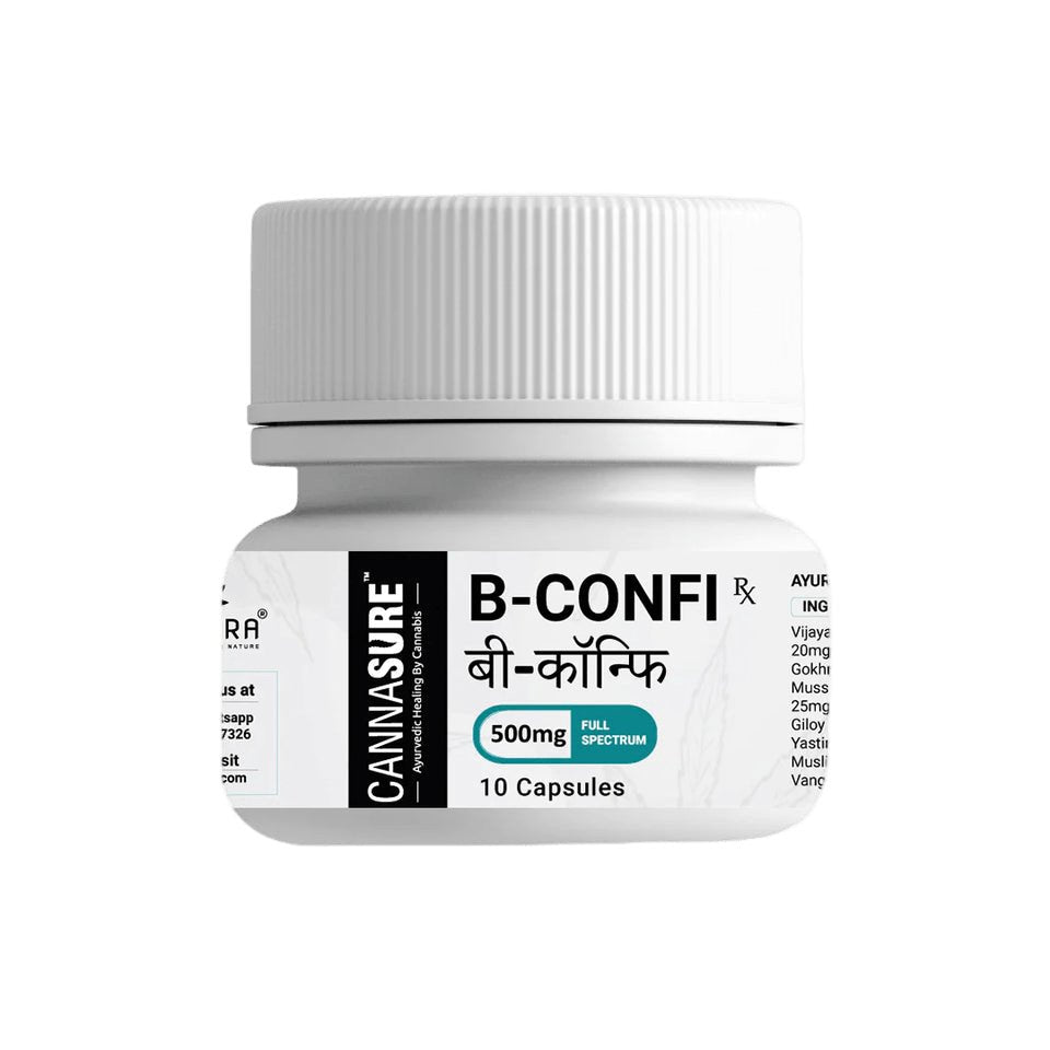 Cannasure | B-Confi Cannabis Extract Capsule | 500MG Full Spectrum Vijaya Leaf Extract Capsule - CBD Store India