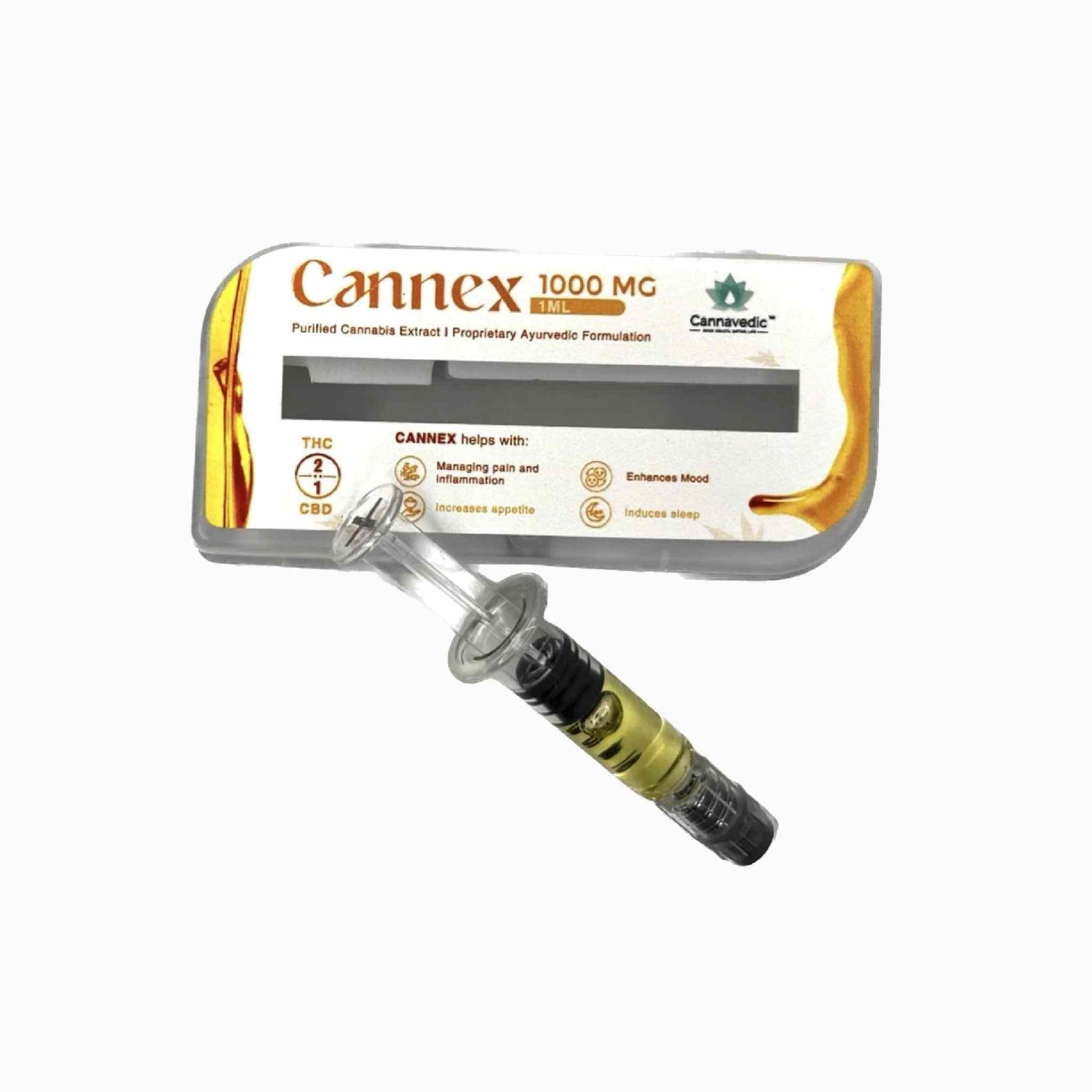 Cannavedic - CannnExTHC+CBD Extract (2:1|THC:CBD) 1000mg,1ml - CBD Store India