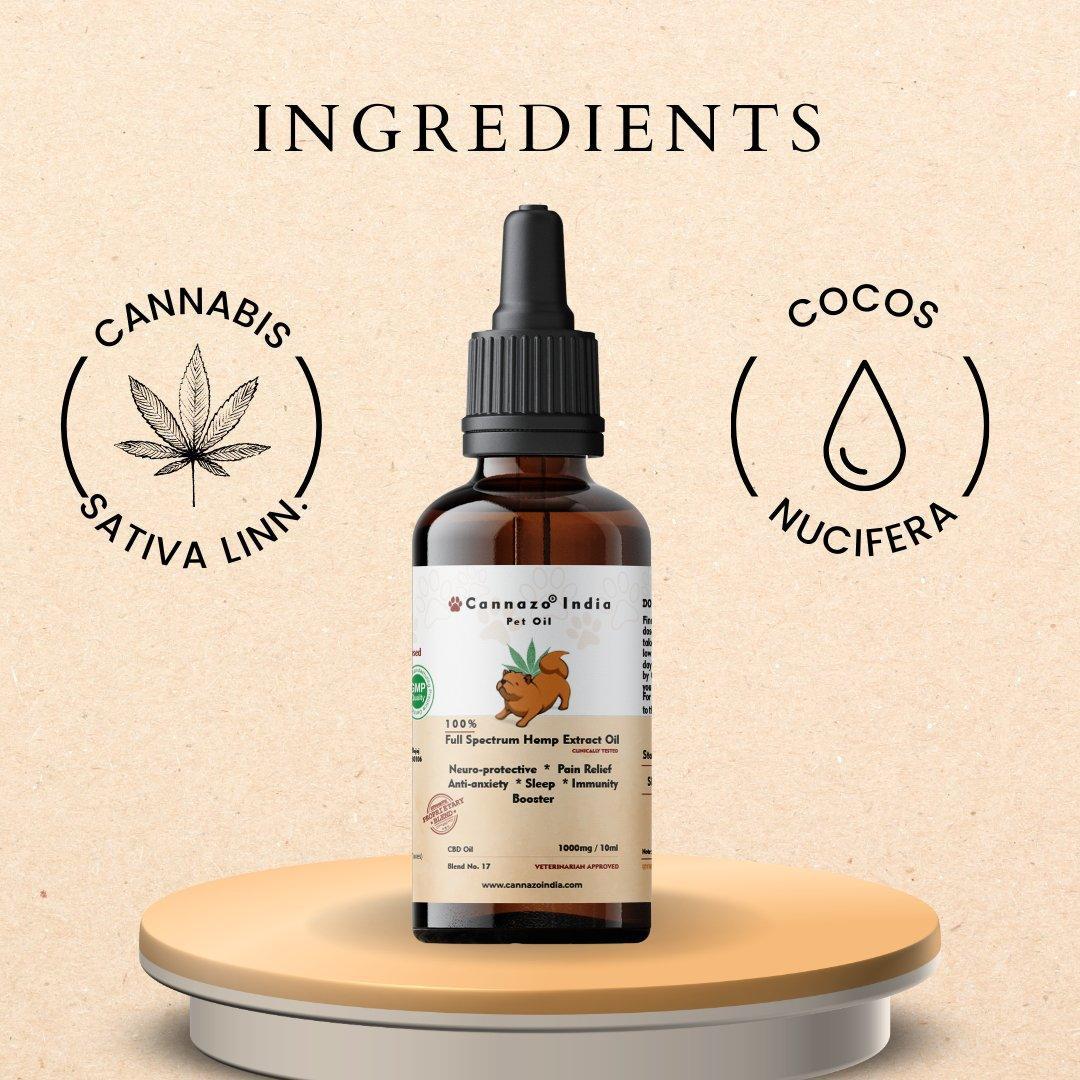 Cannazo - Pure CBD Oil for All types of pets | 1000mg / 10ml.