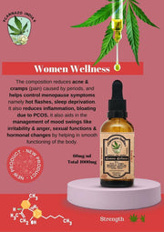 Cannazo Women Wellness Full spectrum cannabis Oil with Chamomile & Shatavari (1000mg / 2000mg) - For Period Cramps and Bloating - CBD Store India